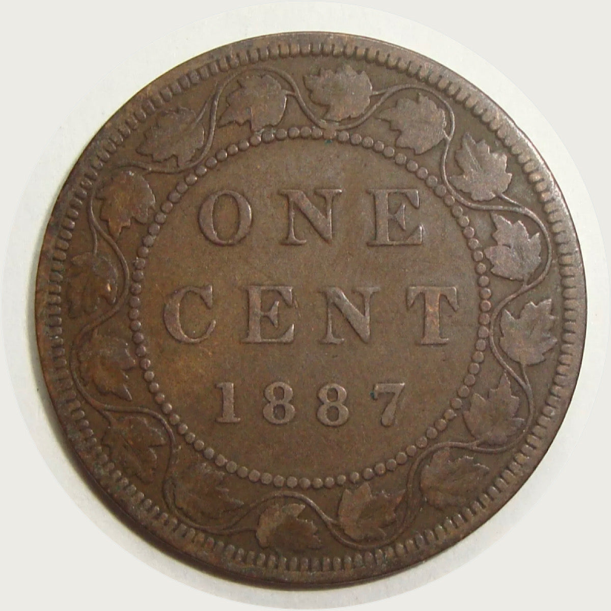 1887 Queen Victoria large one cent high grade VF