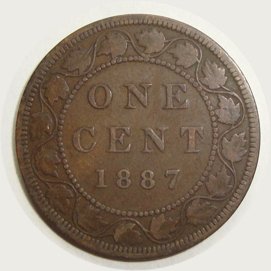 1887 Queen Victoria large one cent high grade VF