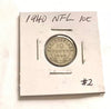 1940 Newfoundland Silver 10 Cents Coin XF