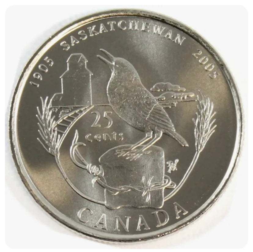 2005-P Pièce de 25 cents canadienne Année du quart des vétérans BU