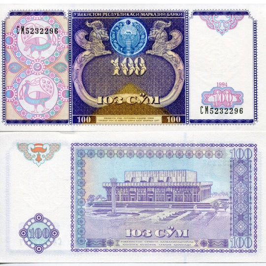 Usbekistan 100 Som So'm SUm unzirkulierte UNC-Banknote