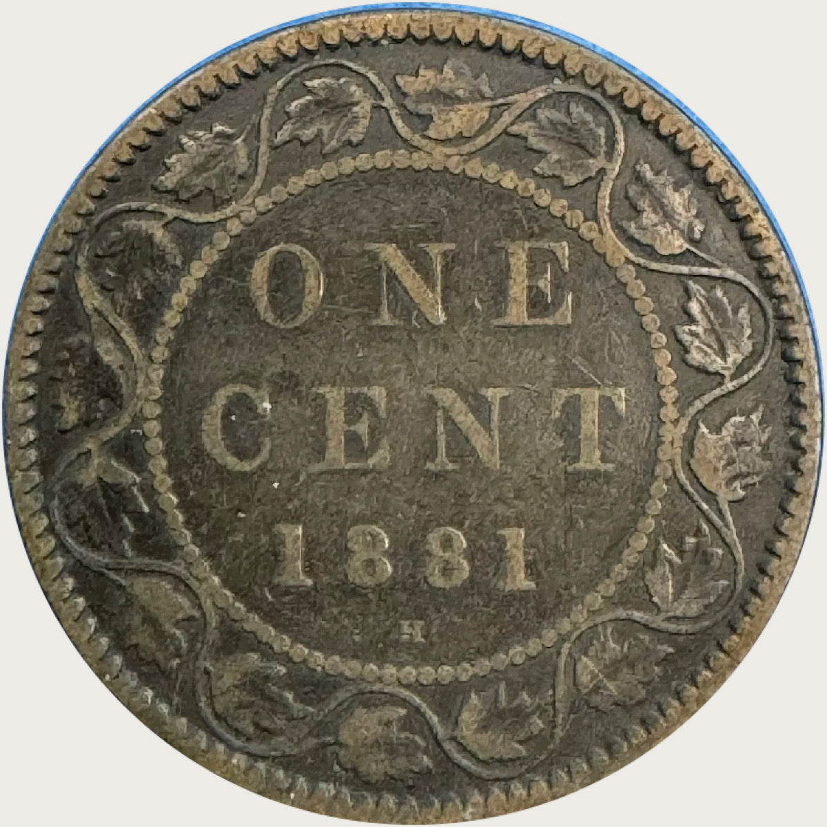 1881 H Queen Victoria large one cent high grade