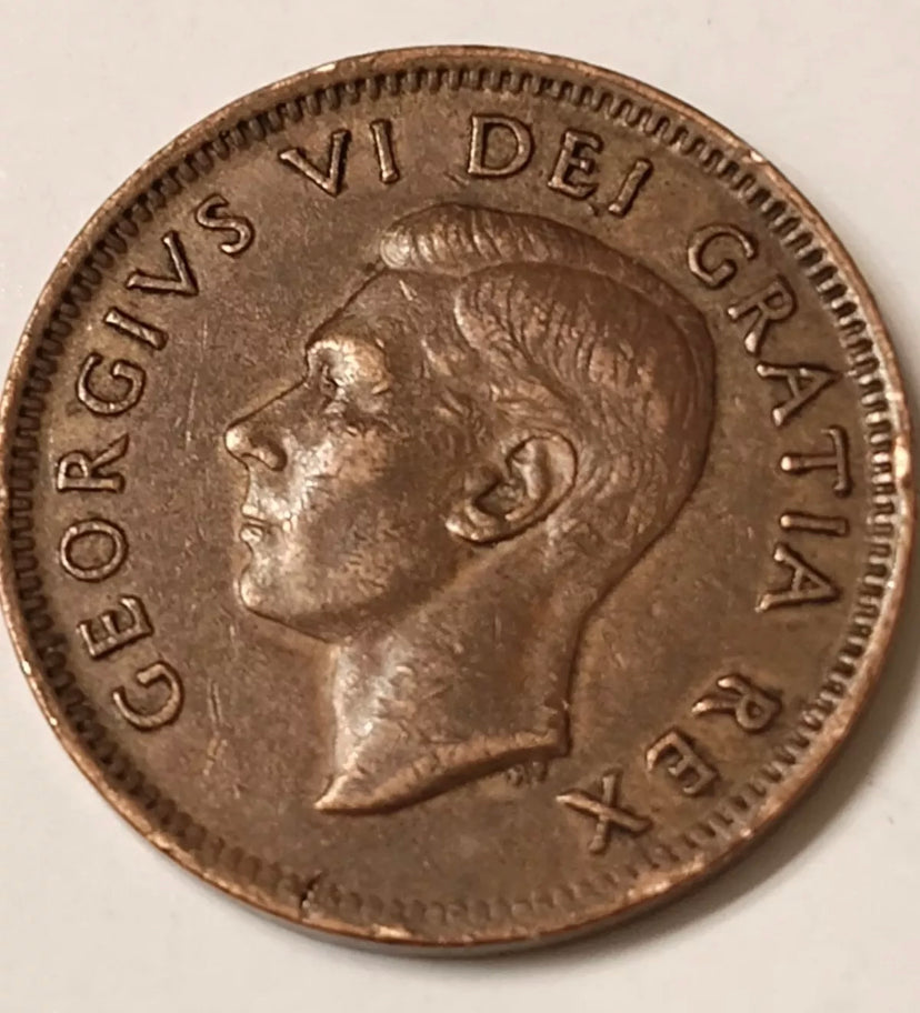 1948 1 Cent kanadischer Penny im Umlauf, sehr guter Zustand