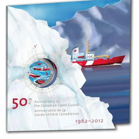 Canada 2012 - Canadian Coast Guard 50 Years - Coloured 25c Coin RCM Packaging!