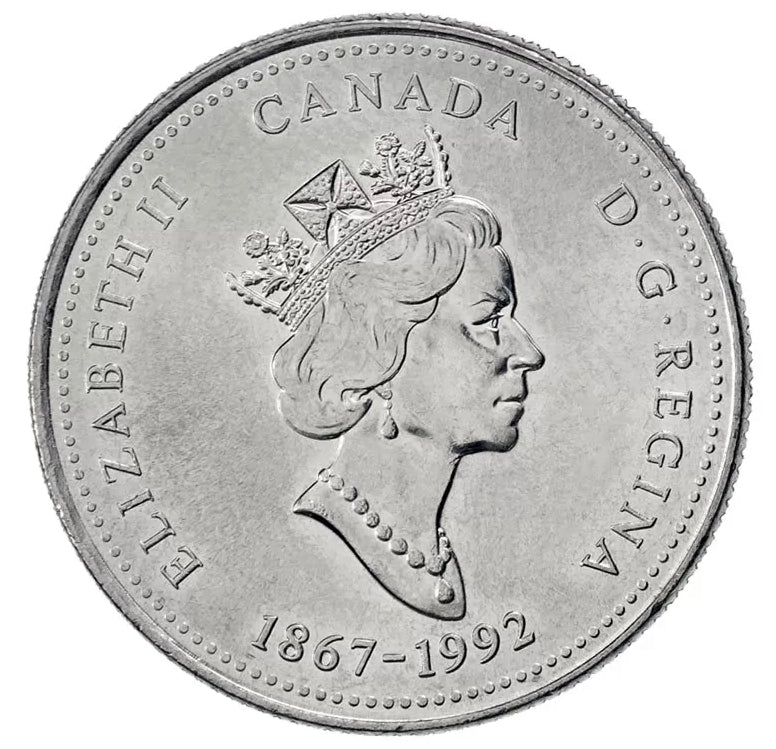 1992 Canadian 25-Cent NL 125th Anniv/Provincial Quarter Coin UNC