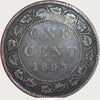 1893 Canada Large One Cent Coin Circulated high Grade VF