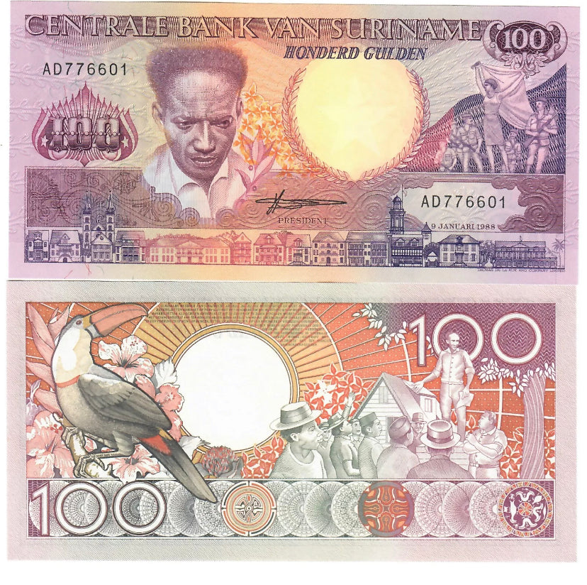 BILLETS DE LA BANQUE CENTRALE DU SURINAME SÉRIE 2000 UNC