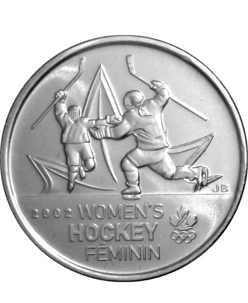 2009 CANADA 25 CENTS QUARTER WOMEN'S HOCKEY  UNC