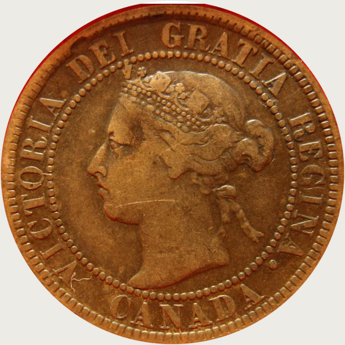 1896 Canada Large One Cent Coin Circulated VF