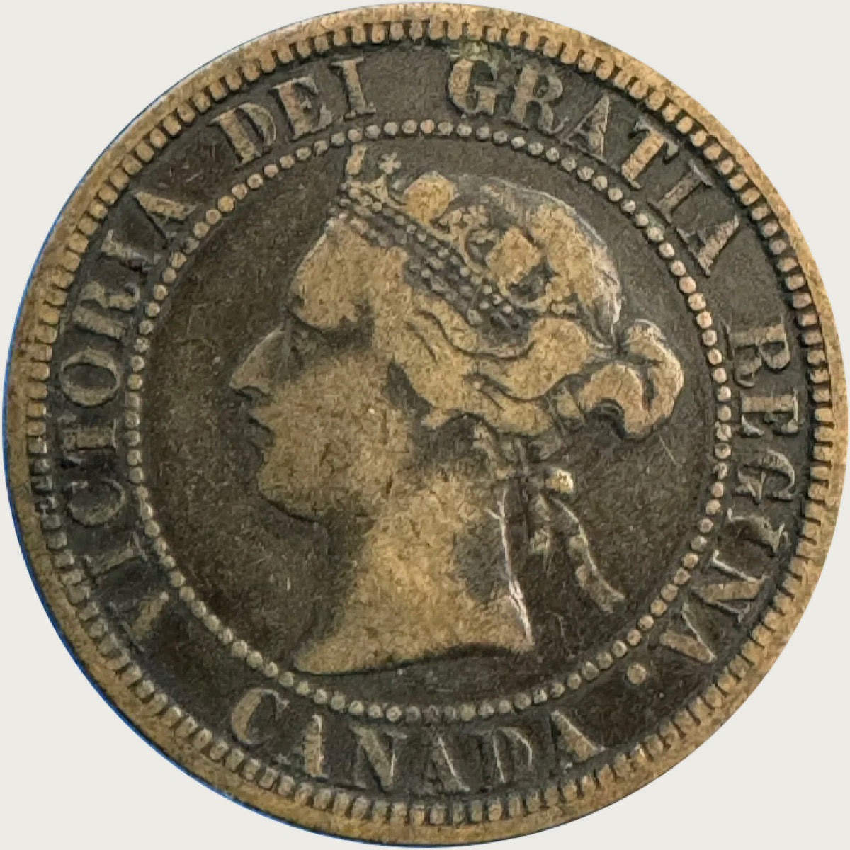 1881 H Queen Victoria, groß, 1 Cent, hochwertig