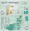 2010 ARCTIC TERRITORIES TEST NOTE - 10 Dollars Polymer Specimen UNC