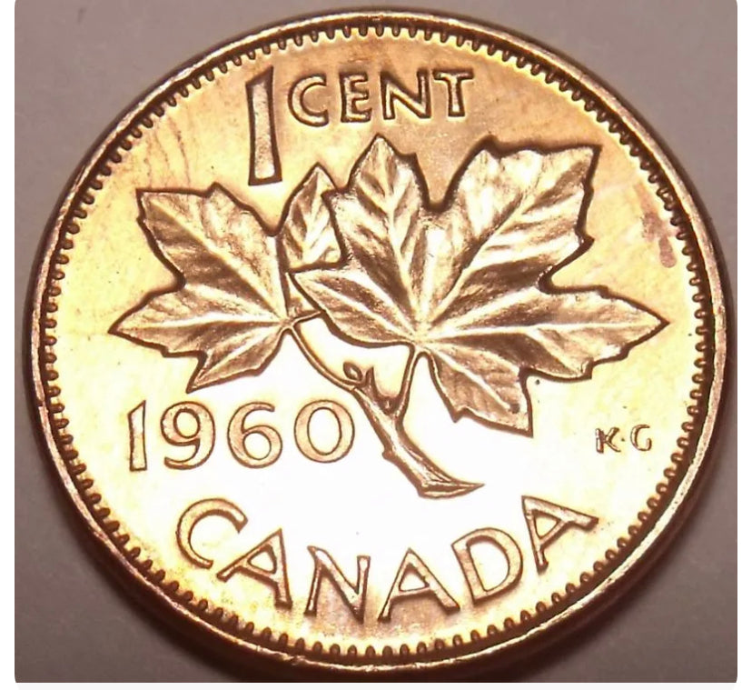 1960 Kanada Ein Cent BU