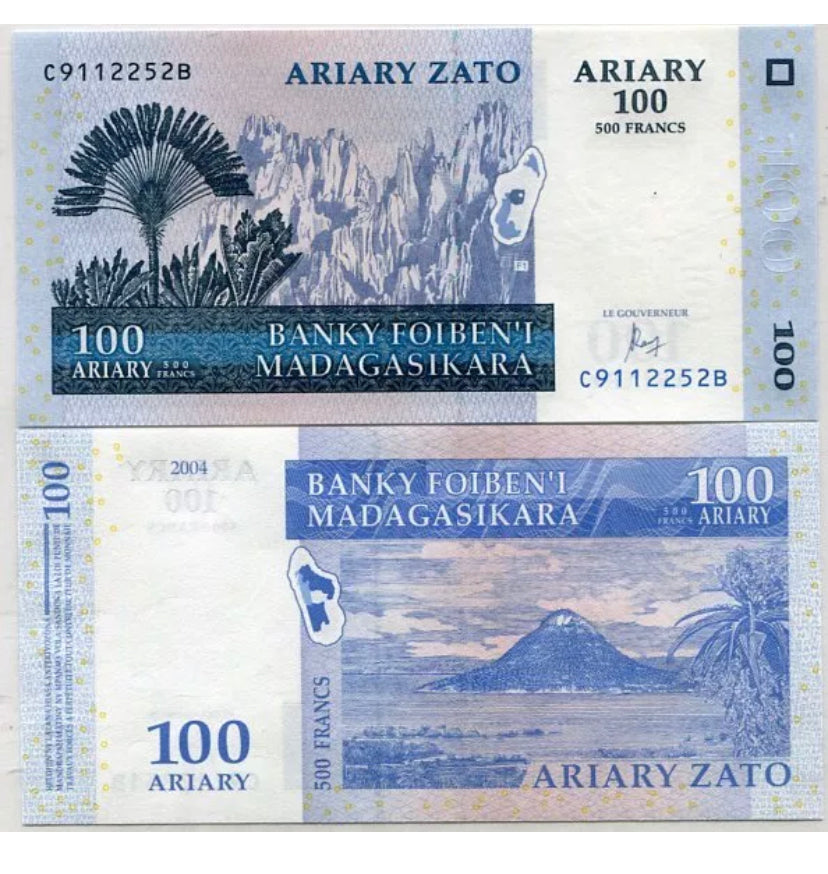 2004 ND 2016  Madagascar 100 Ariary UNC