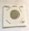 1943 C Newfoundland Silver 10 Cents Coin XF