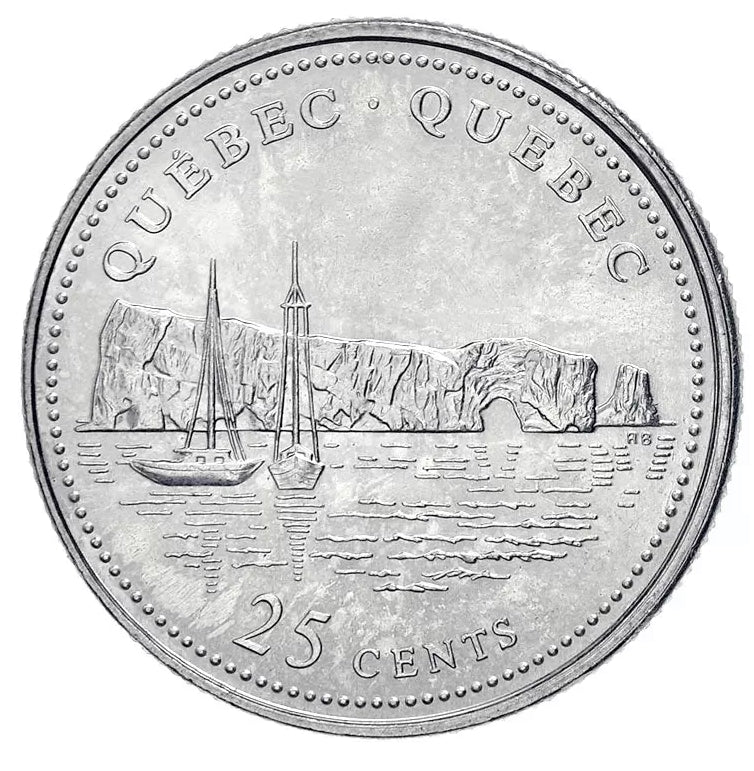 1992 Pièce de 25 cents de la Confédération de l'Alberta canadienne 125e anniversaire/quartier provincial UNC