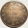 1892 Canadian Queen Victoria  Large Penny coin VF