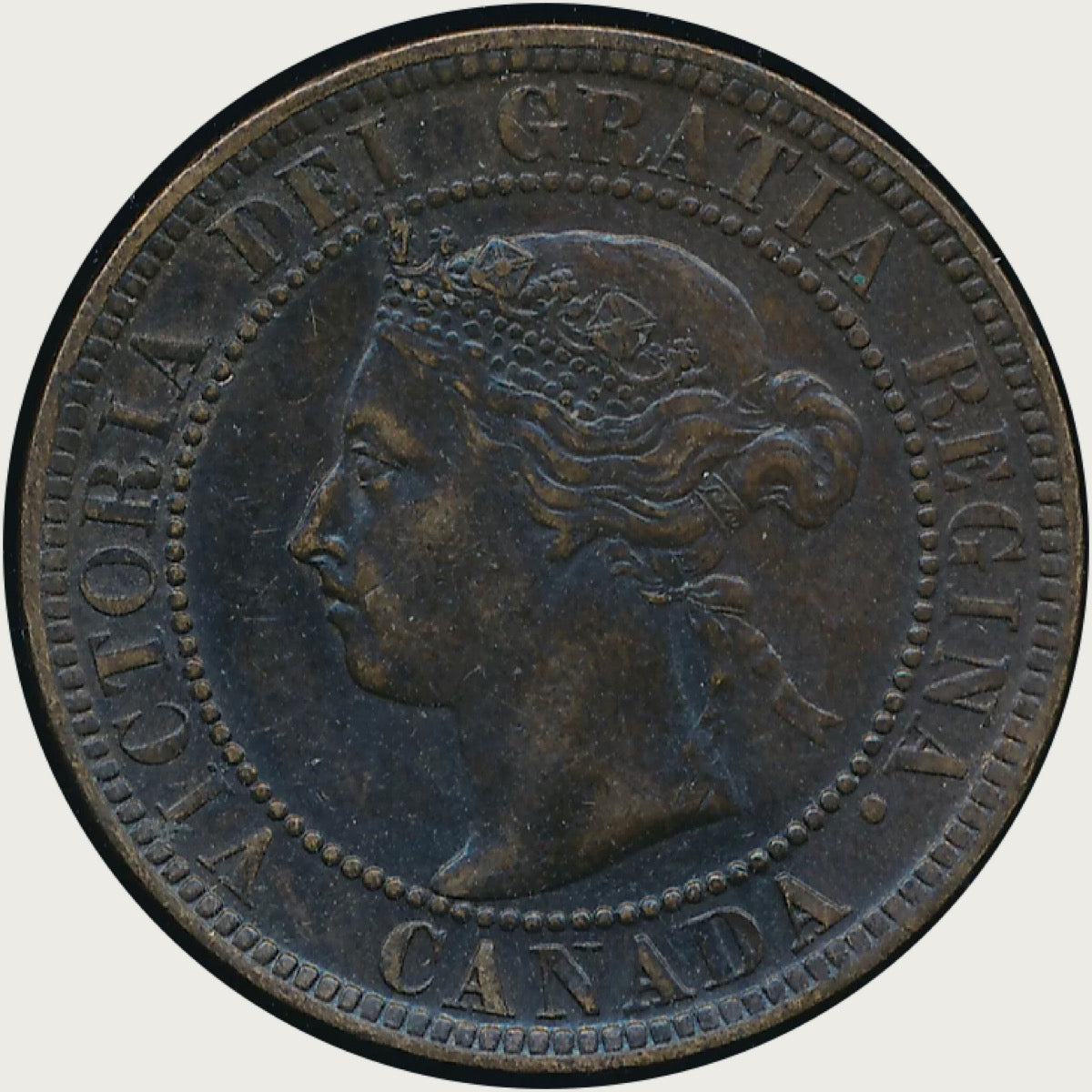 Kanada 1901 Großer Penny – Große 1-Cent-Münze – VF