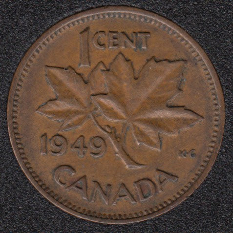 1949 Canada One Cent – ​​A to Denticle Variety VF