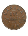 Canada 1 Cent 1930 George V Canadian Penny Copper Coin petit Cent Date clé