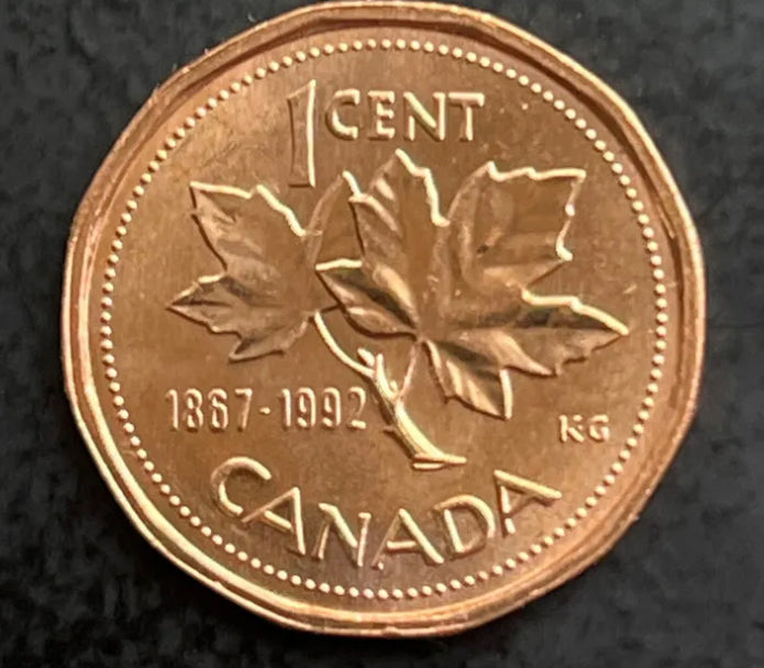 1992 Canada One Cent  BU