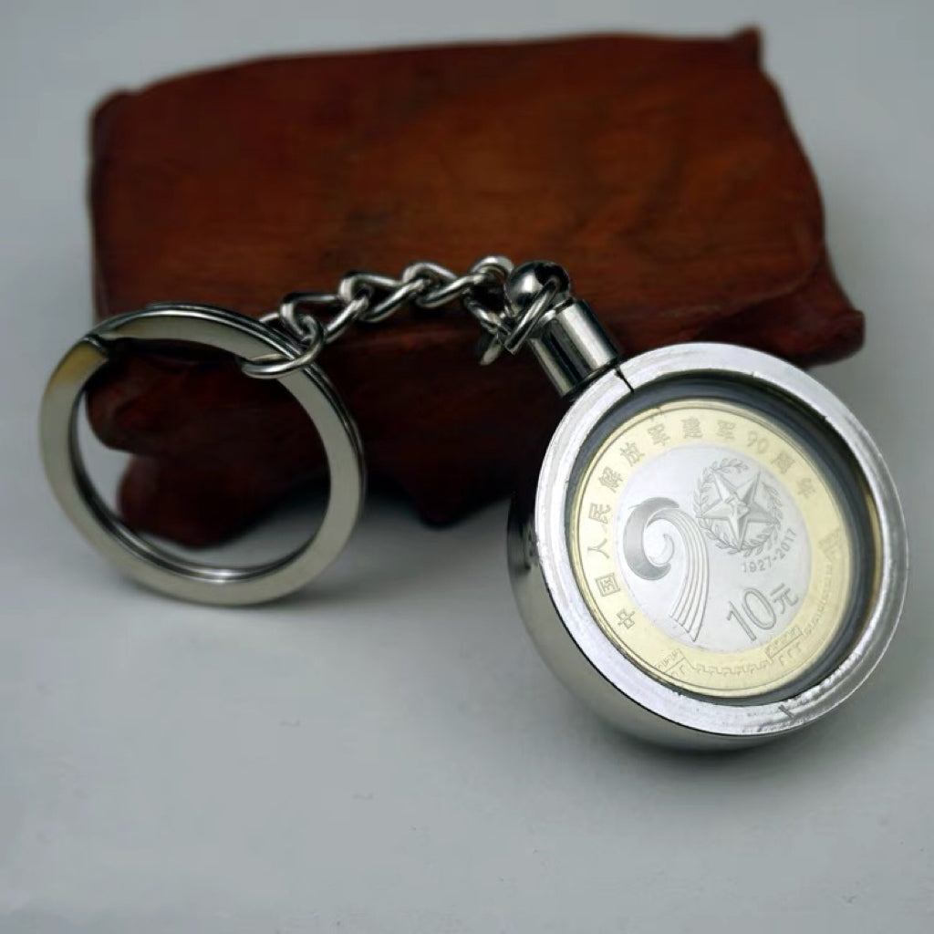 Coin Holder 25mm-40 mm diameter Coins Keyring Alloy Keychain