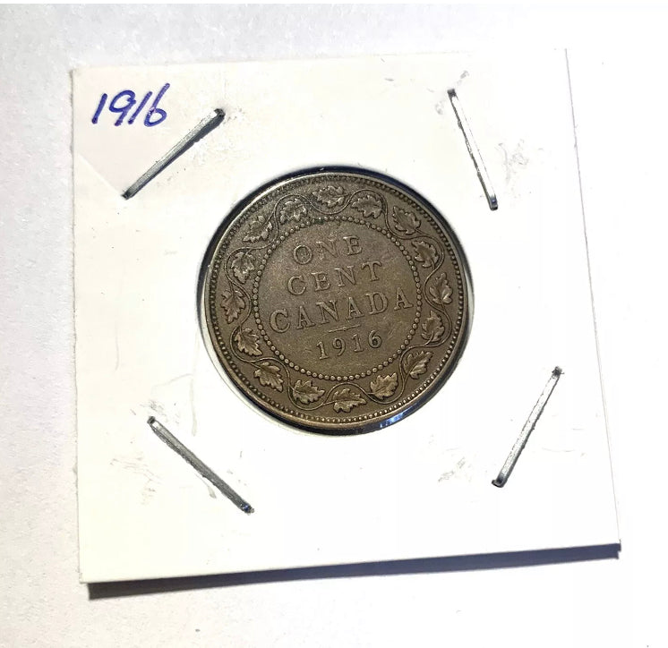 Kanada 1 Cent 1911 George V Canadian Penny Kupfermünze VF