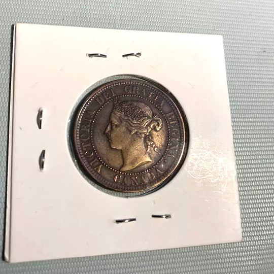 1888 Canadian Queen Victoria large Penny Coin VF