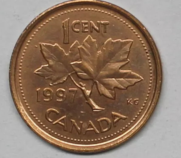 1997 Canada One Cent  BU