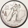 2009 Canadian 25-Cent Vancouver 2010 Olympics: Skiing Coin UNC