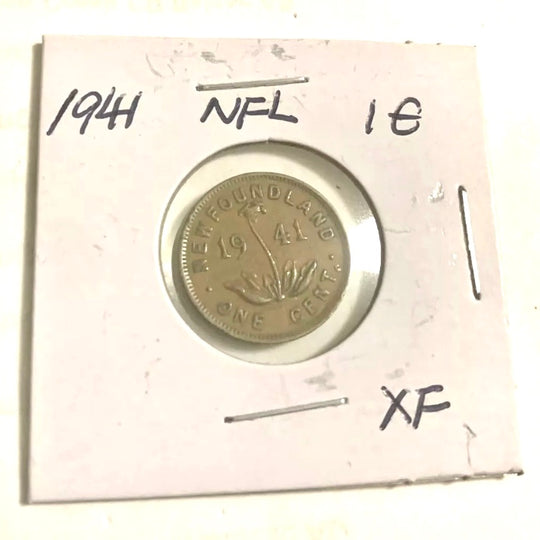 1941 C Newfoundland  1 Cent Penny Coin XF