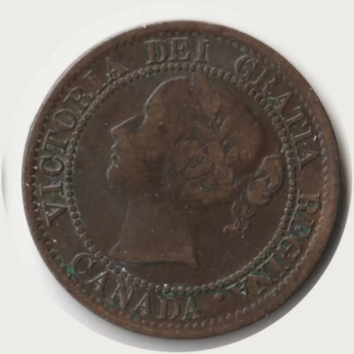 1859 queen Victoria  Narrow 9 Large Penny coin