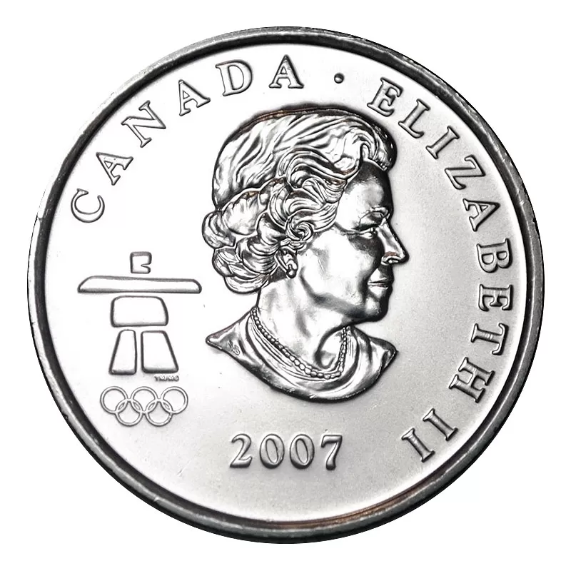 2007 Canadian 25-Cent Vancouver 2010 Olympics: Ice Hockey Quarter Coin UNC