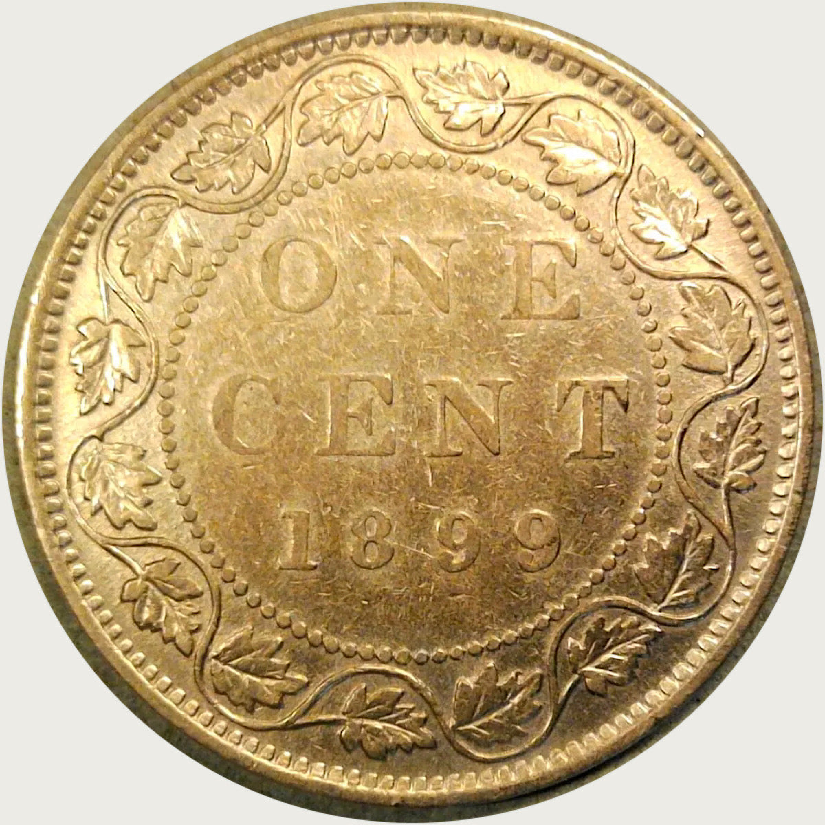 Kanada 1901 Großer Penny – Große 1-Cent-Münze – VF