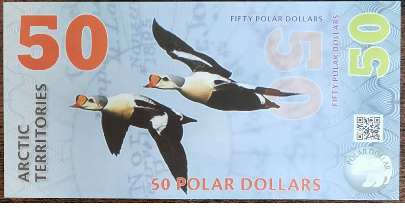 2017 Billet 50 Polar Dollars - EIDER A DUVET - Arctic Territories - Arctique