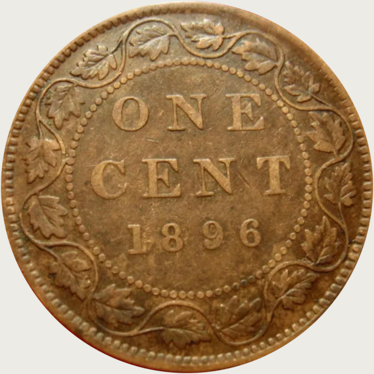 1896 Canada Large One Cent Coin Circulated VF