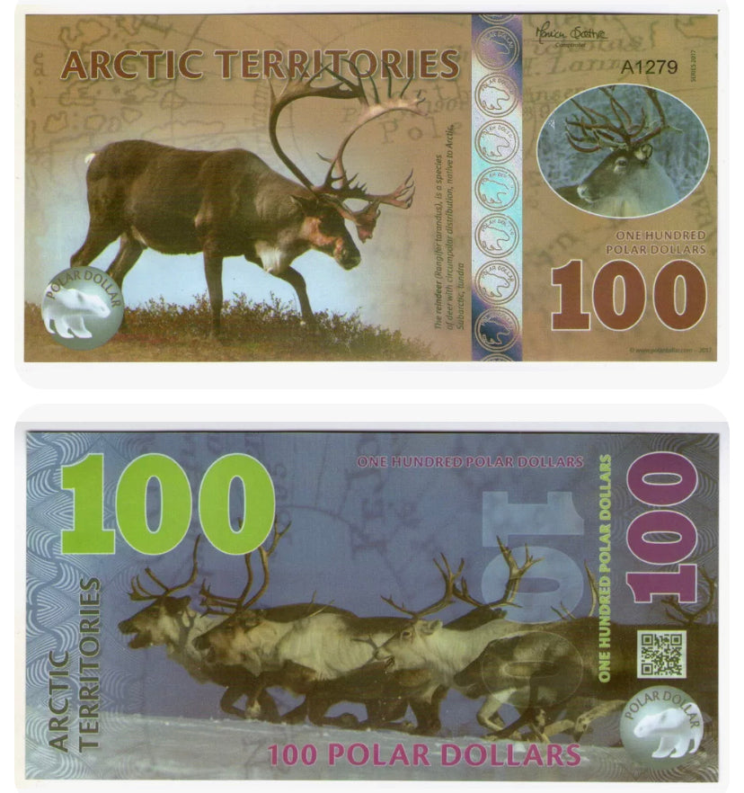 2017 Billet 100 Polar Dollars - LE RENNE - Arctic Territories - Arctique UNC