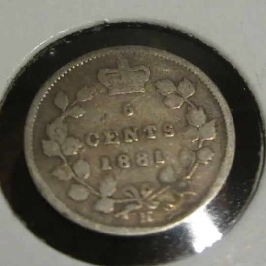 1881-H Canadian 5 Five Cents Silver coin