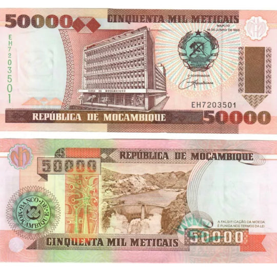 1993 Mozambique 50000 Meticais  UNC