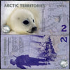 Territoires Arctiques 2 Dollar 2010 Polymère Polar Seal UNC