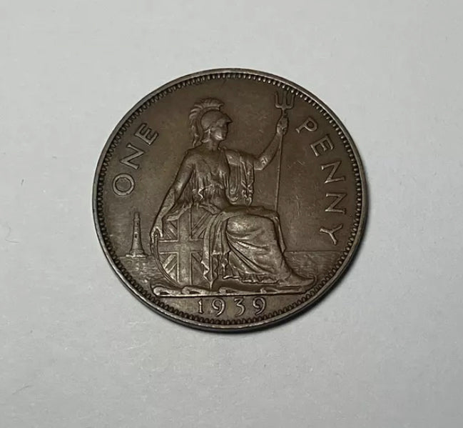 1939 UK Großbritannien Britisch 1 Penny George VI VF