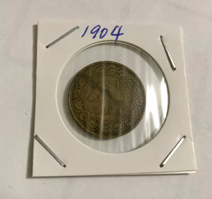 Kanada 1 Cent 1911 George V Canadian Penny Kupfermünze VF