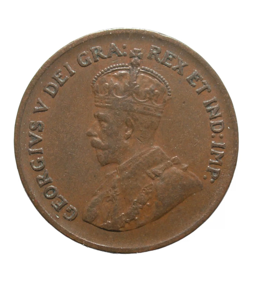 Kanada 1 Cent 1930 George V Kanadische Penny Kupfermünze kleiner Cent Schlüsseldatum