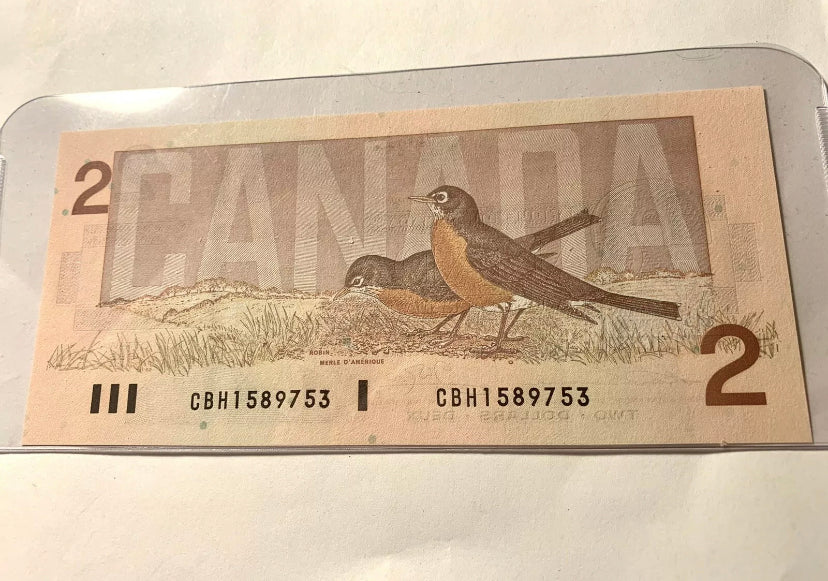 1973 1-Dollar-Banknote der Bank of Canada Crow-Bouey UNC