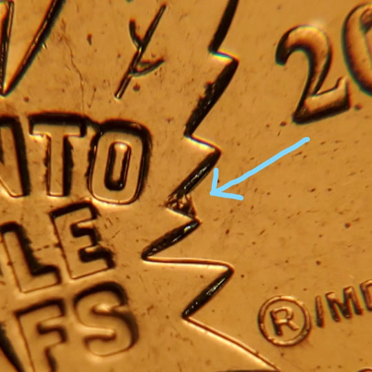 ERROR COIN 2017 Toronto Die Chip on Maple Leaf Loonie  BU