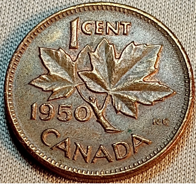 1950 Kanada One Cent VF