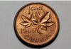 1965 SBP5 CANADA 1 Cent Petite Perle Pointue 5 Penny en Cuivre