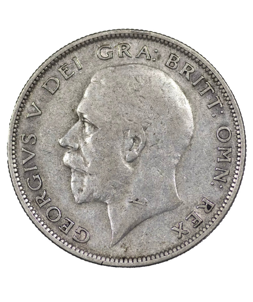 1929 Grande-Bretagne demi-couronne George V Pièce du monde en argent TTB