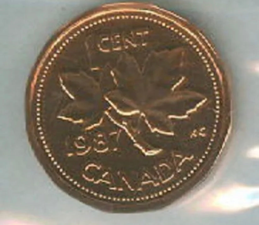 1987 Canada One Cent  BU