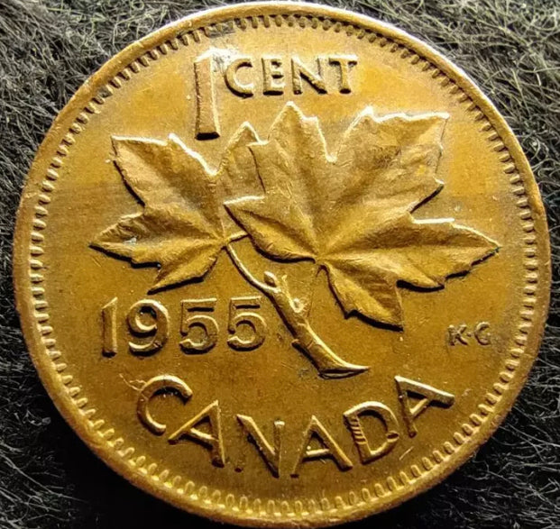 1955 Canada One Cent  VF