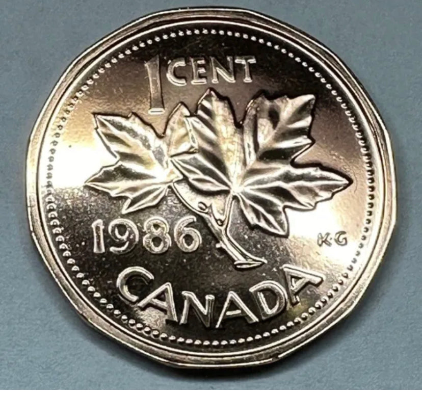 1986 Canada One Cent BU